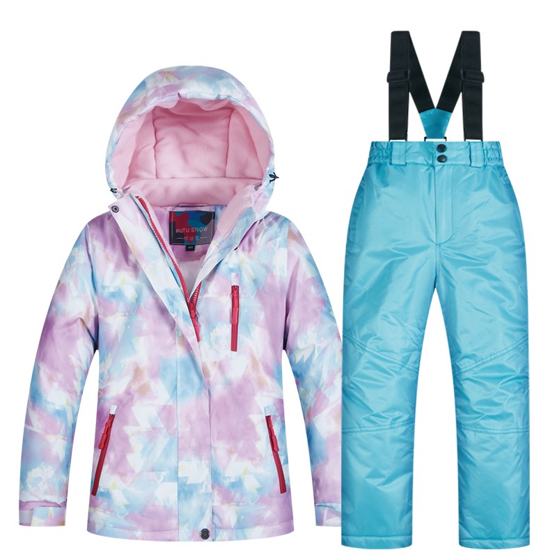 Children ' s water + children ' s blue pants